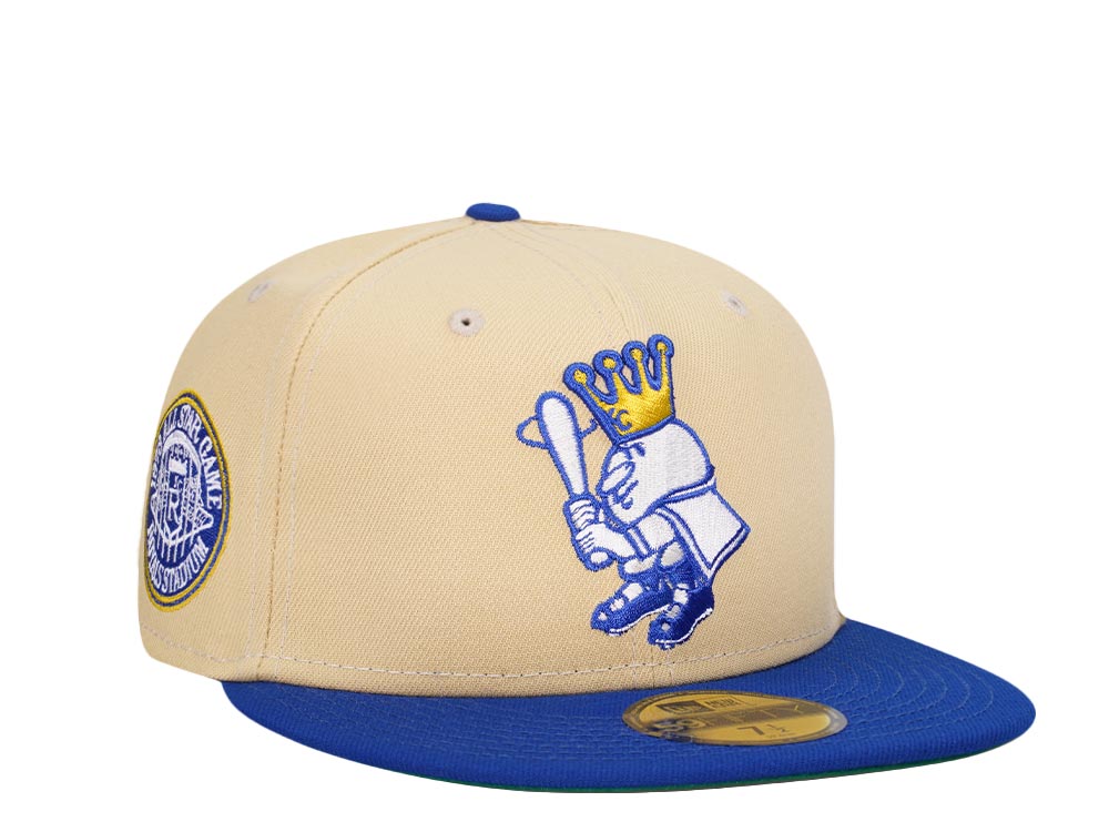 New Era Kansas City Royals All Star Game 1973 Vegas Gold Throwback Two Tone Edition 59Fifty Fitted Gorra