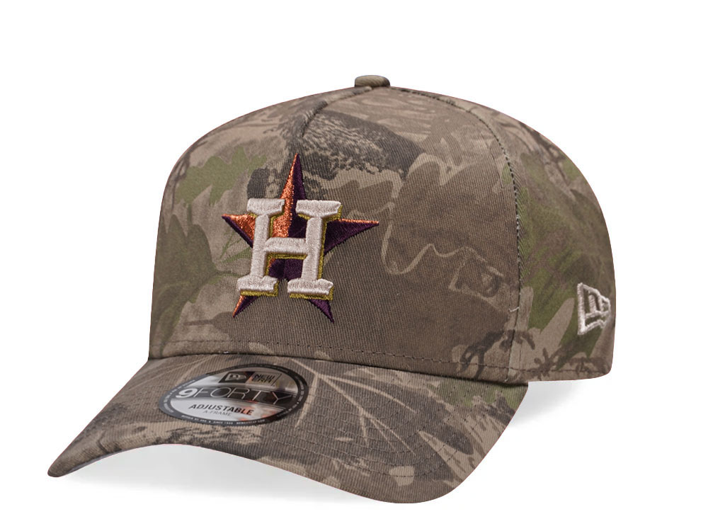 New Era Houston Astros Leaf Camo Copper 9Forty A Frame Snapback Gorra