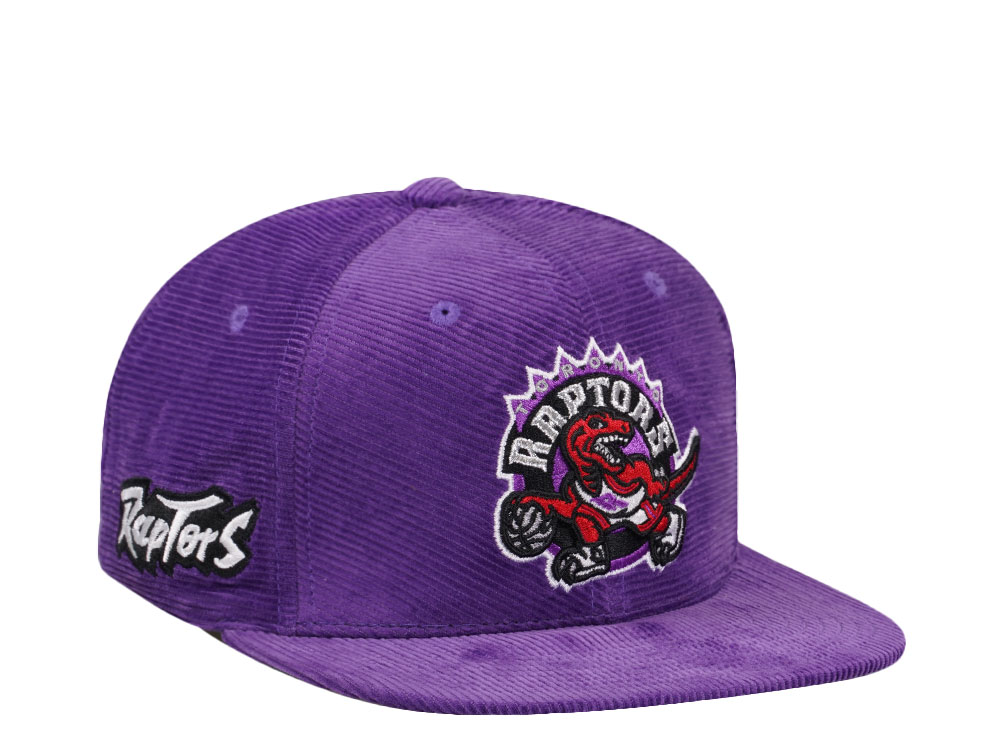 Mitchell & Ness Toronto Raptors Purple Cord Hardwood Classic Snapback Cap