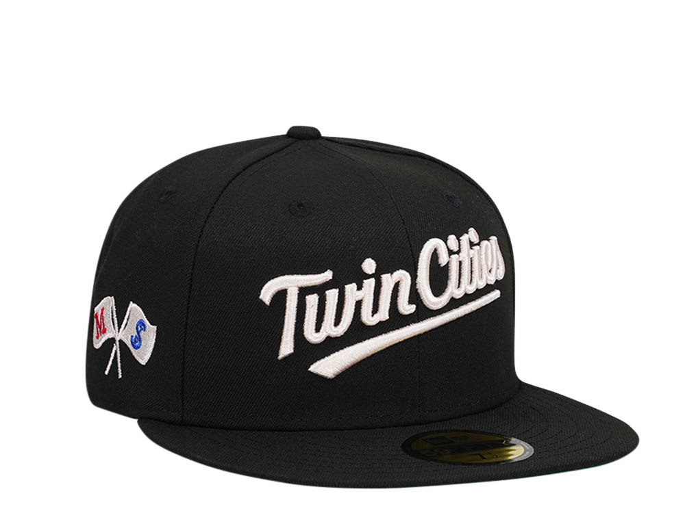 New Era Minnesota Twins Black Throwback Edition 59Fifty Fitted Gorra