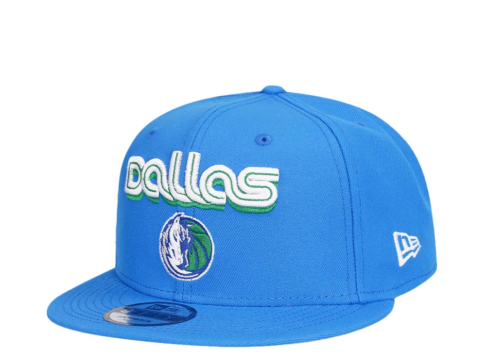 New Era Dallas Mavericks Blue Script Logo Edition 9Fifty Snapback Gorra