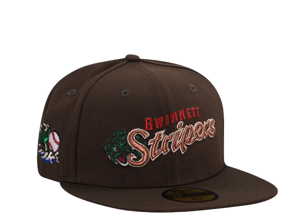 New Era Gwinnett Stripers Walnut Metallic Prime Edition 59Fifty Fitted Gorra