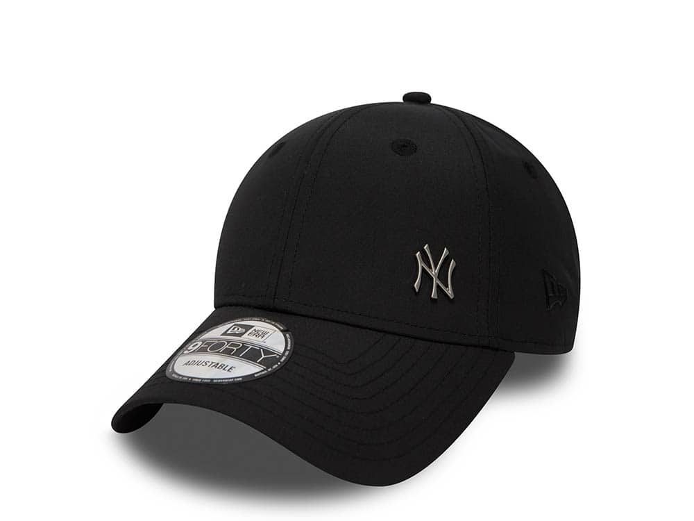 New Era New York Yankees Black Flawless 9Forty Strapback Gorra