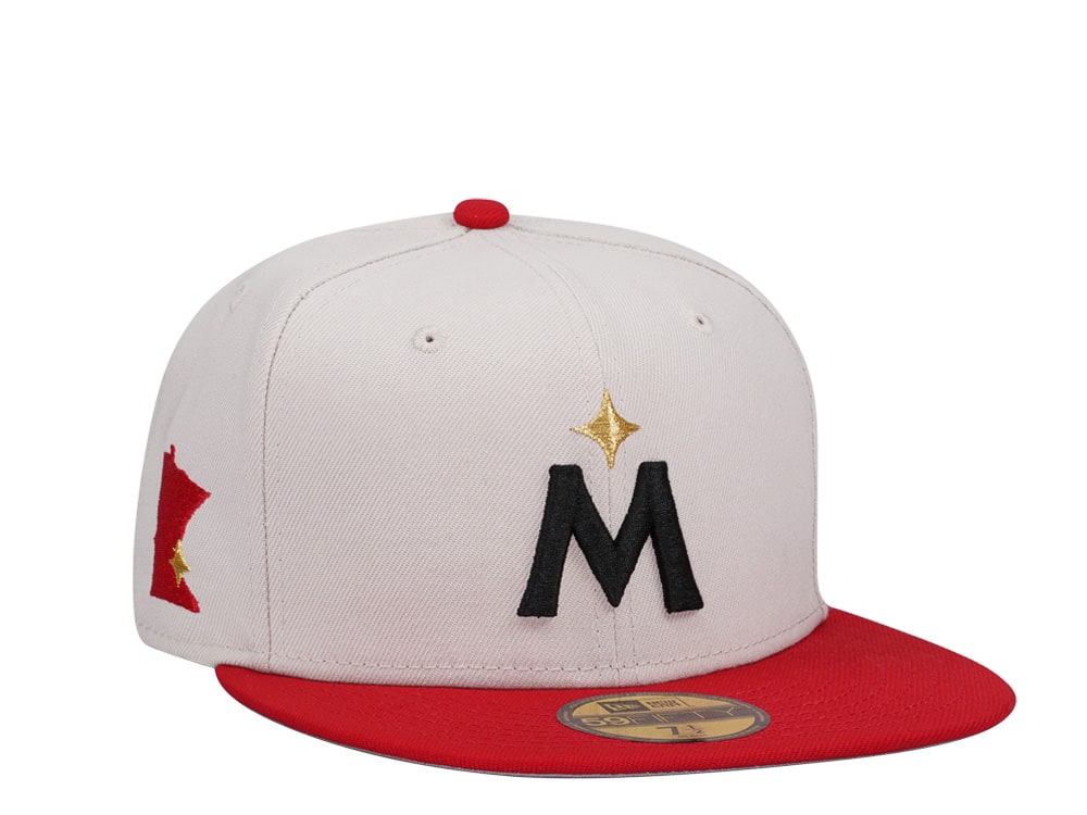 New Era Minnesota Twins Stone Iconic Two Tone Edition 59Fifty Fitted Gorra