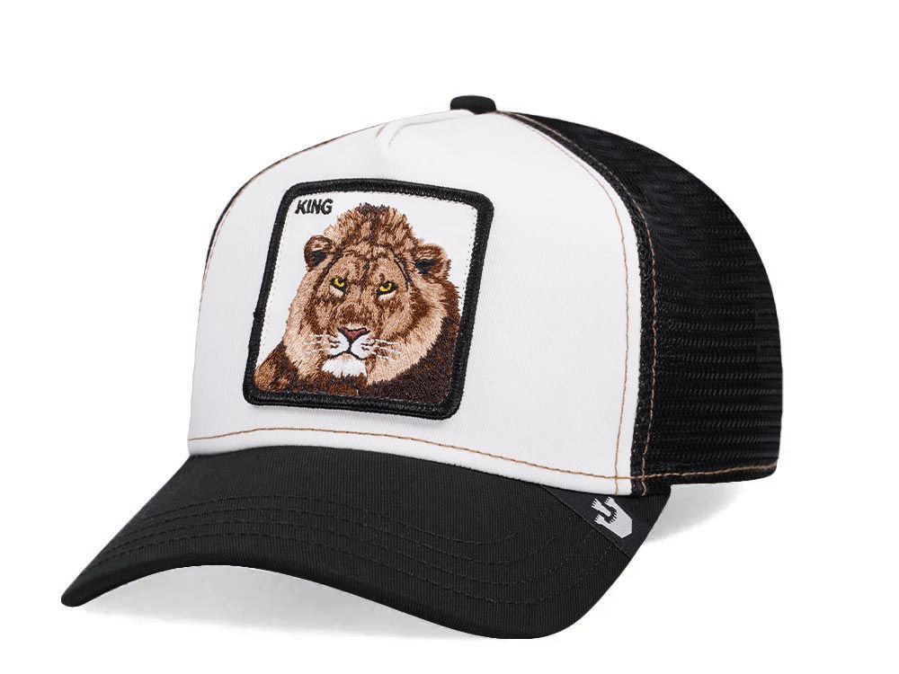 Goorin Bros The King Lion Black White Trucker Snapback Gorra