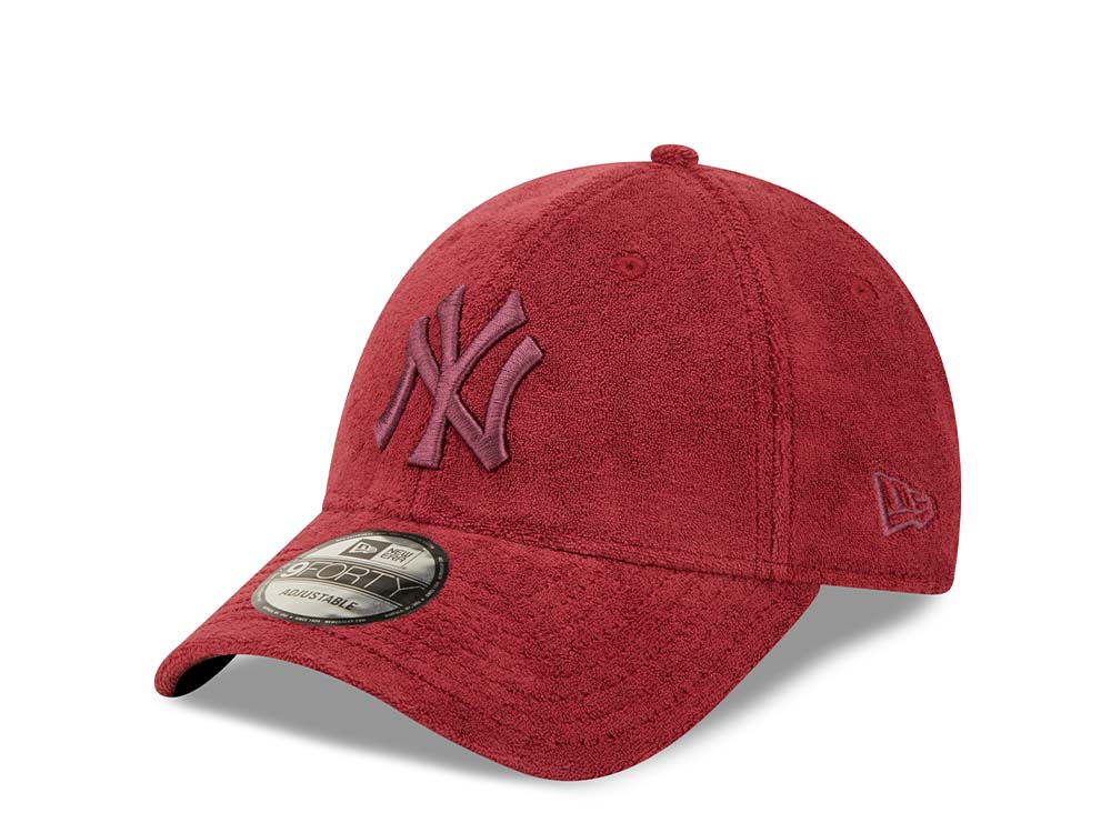 New Era New York Yankees Towelling Maroon 9Forty Snapback Gorra