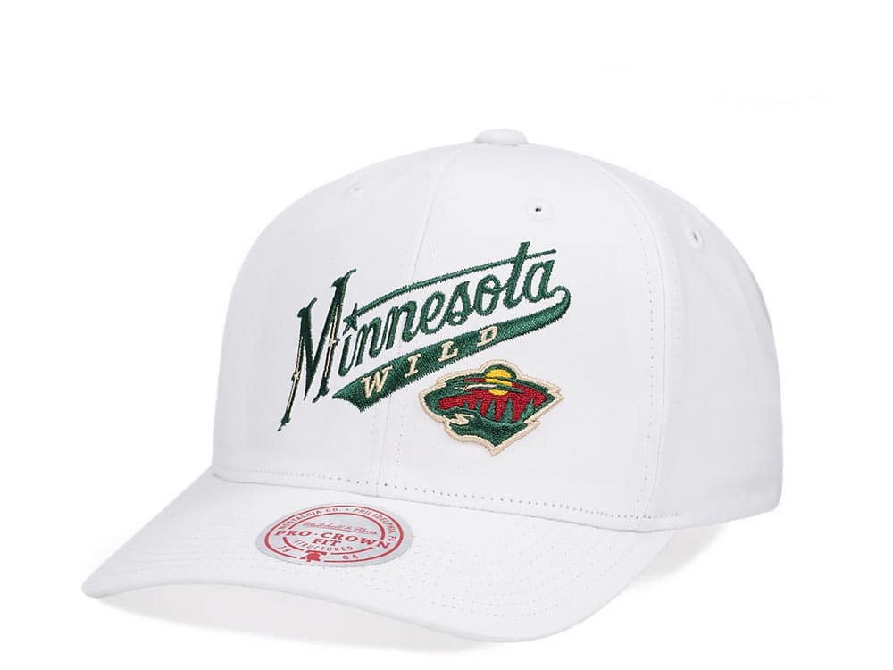 Mitchell & Ness Minnesota Wilds All in Pro White Snapback Gorra