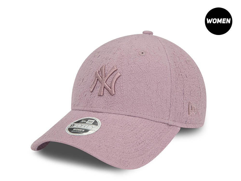 New Era New York Yankees Bubble Stitch Lavender Womens 9Forty Strapback Gorra