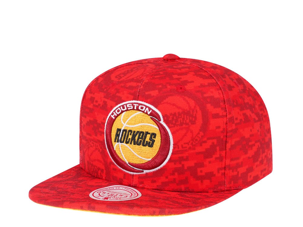 Mitchell & Ness Houston Rockets NBA Team Digi Camo Hardwood Classic Snapback Gorra