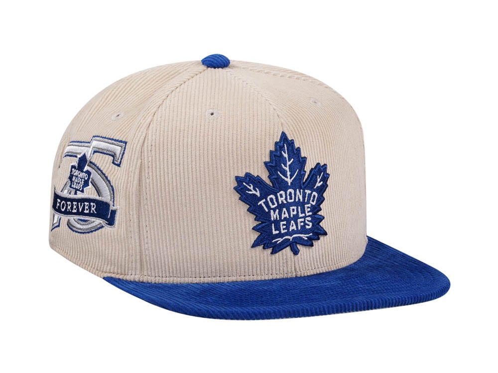 Mitchell & Ness Toronto Maple Leafs 75th Anniversary Two Tone Cord Edition Dynasty Fitted Gorra