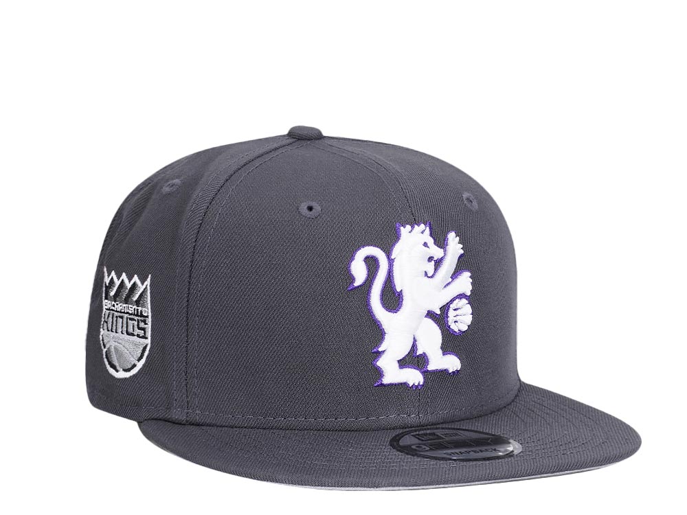 New Era Sacramento Kings Gray Purple Detail Edition 9Fifty Snapback Gorra