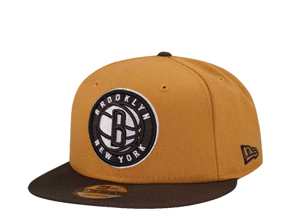 New Era Brooklyn Nets Panama Tan Two Tone Edition 9Fifty Snapback Gorra