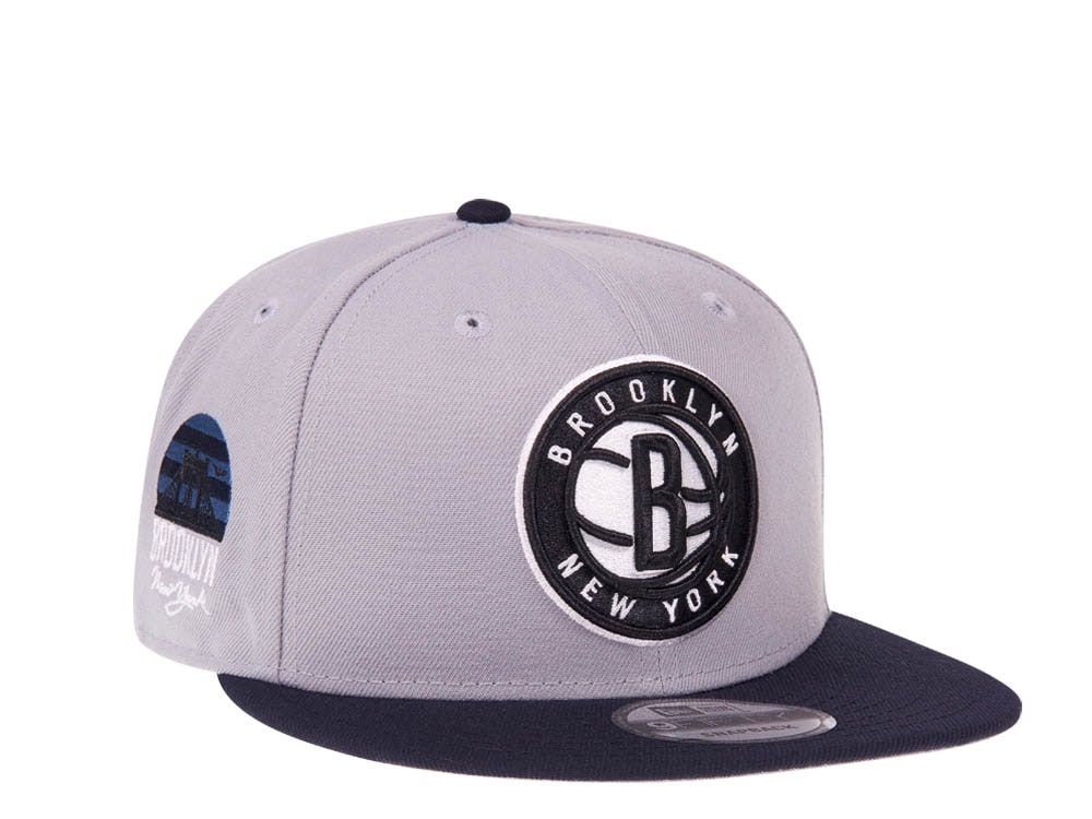 New Era Brooklyn Nets Bridge Gray Navy Edition 9Fifty Snapback Gorra