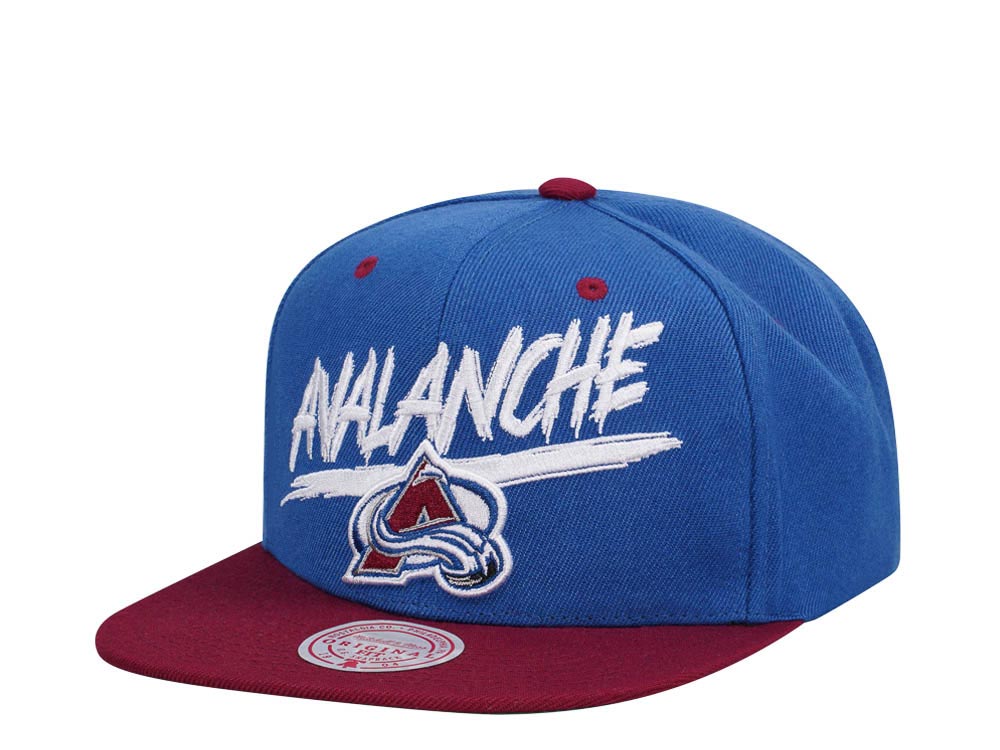 Mitchell & Ness Colorado Avalanche Transcript Two Tone Snapback Gorra