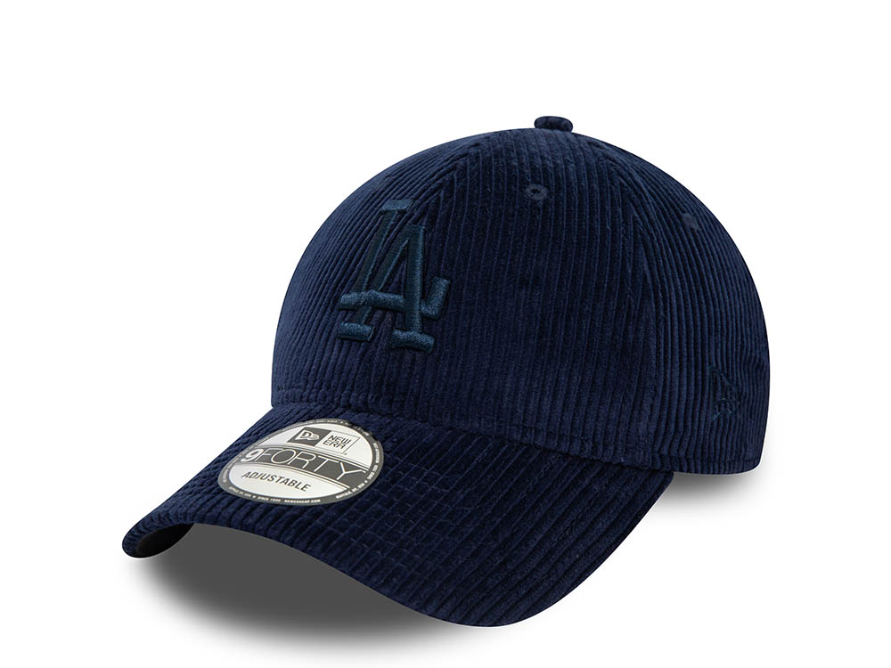 New Era Los Angeles Dodgers Navy Cord 9Forty Strapback Gorra