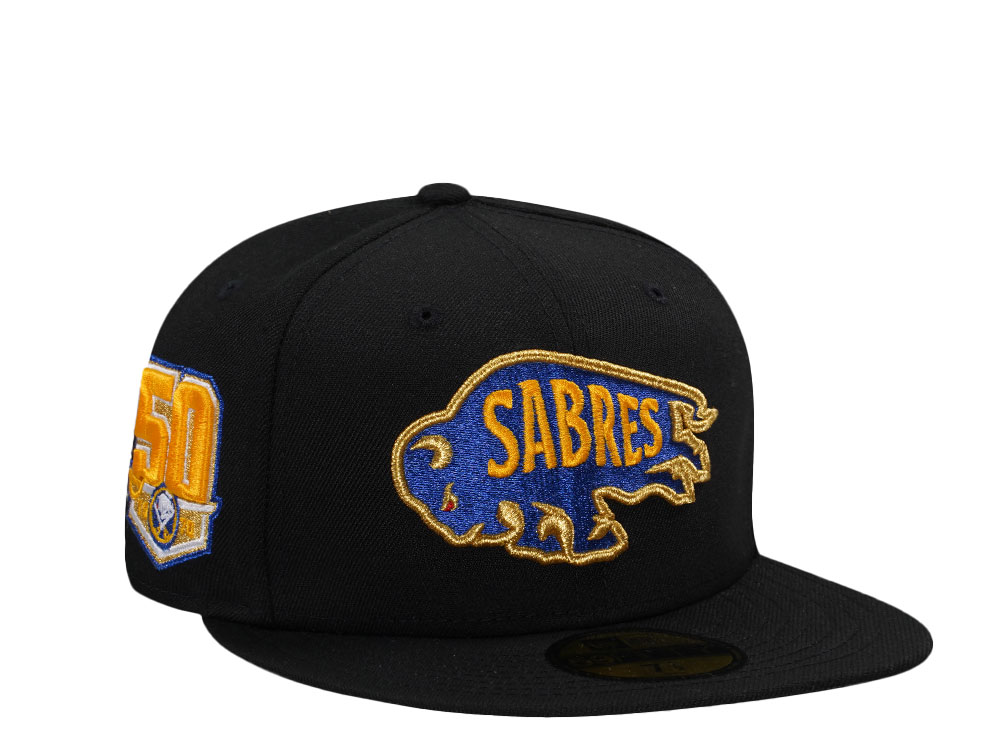 New Era Buffalo Sabres 50th Anniversary Black Metallic Prime Edition 59Fifty Fitted Gorra