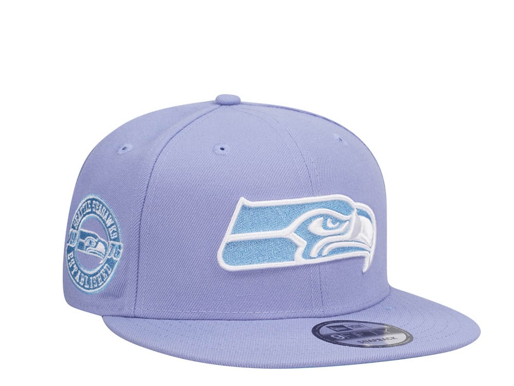 New Era Seattle Seahawks Established 1976 Purple Light Blue Edition 9Fifty Snapback Gorra