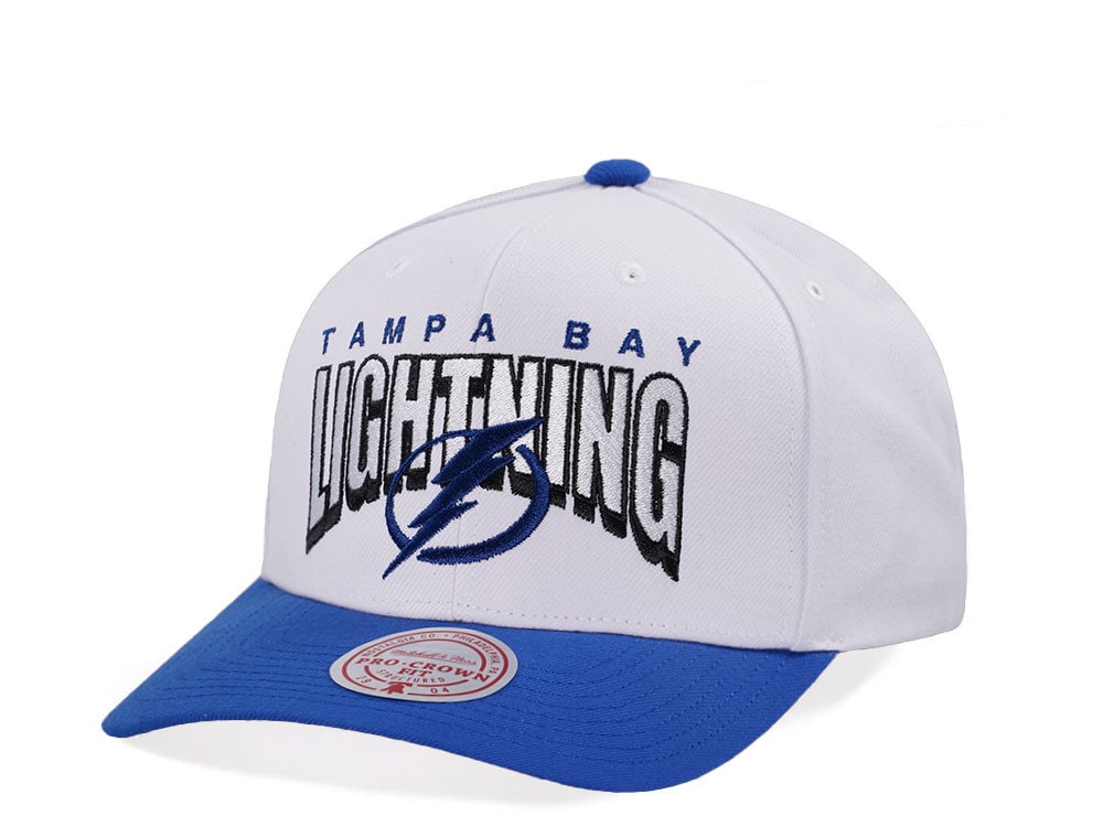 Mitchell & Ness Tampa Bay Lightning Pro Crown Fit White Snapback Gorra