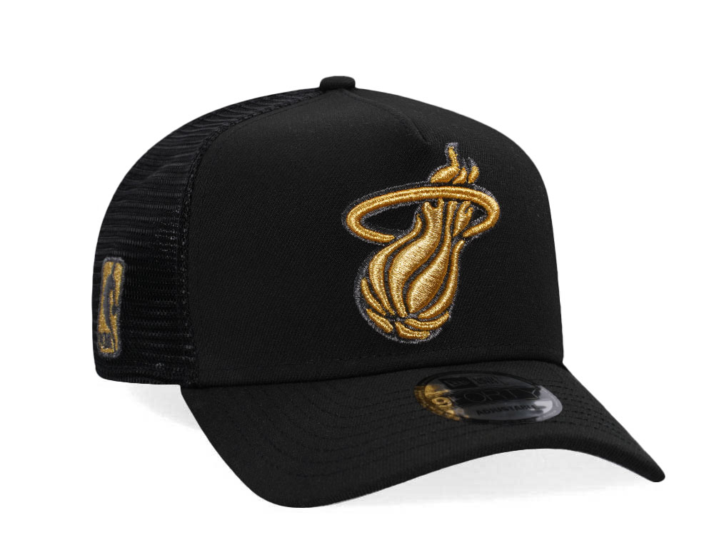 New Era Miami Heat Black Gold Classic Trucker Edition A Frame 9Forty Gorra