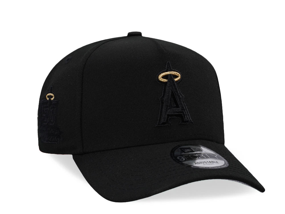 New Era Anaheim Angels Gold Black Classic 9Forty A Frame Snapback Gorra