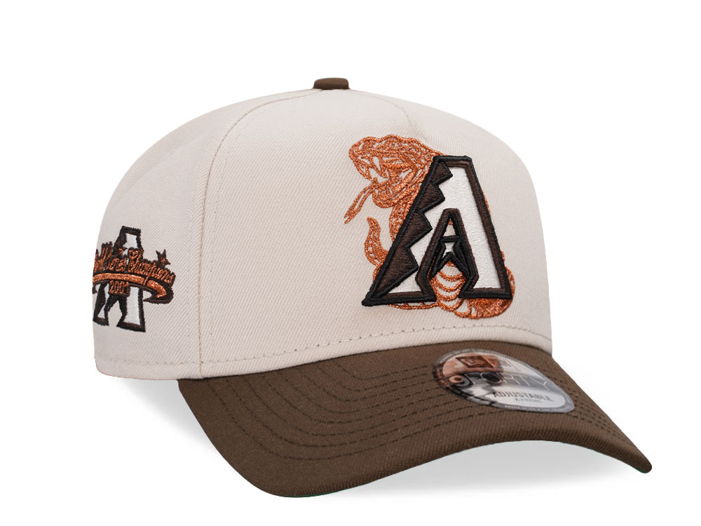 New Era Arizona Diamondbacks World Series Champions 2001 Copper Two Tone 9Forty A Frame Snapback Gorra