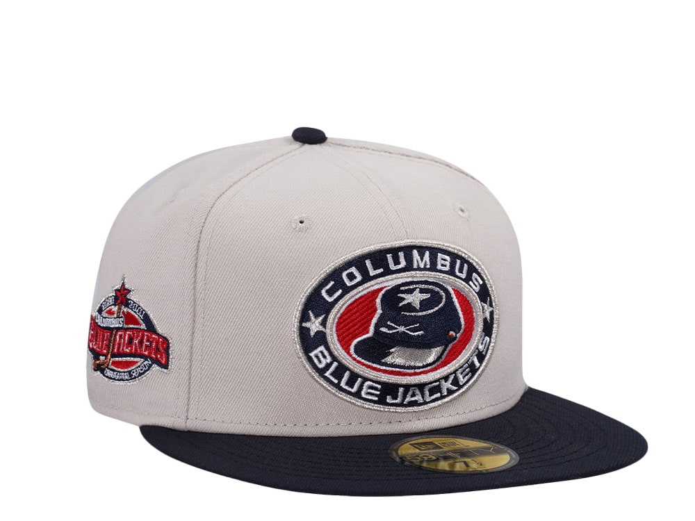 New Era Columbus Blue Jackets Inaugural Season Stone Two Tone Edition 59Fifty Fitted Gorra