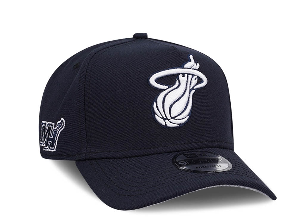 New Era Miami Heat Navy Classic Edition 9Forty A Frame Snapback Gorra