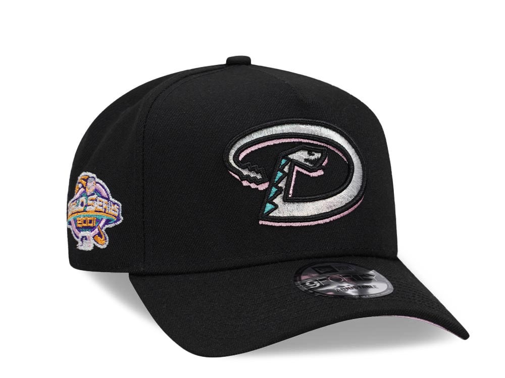 New Era Arizona Diamondbacks World Series 2001 Black Pink A Frame 9 Forty Snapback Gorra