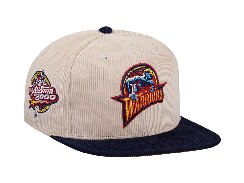 Mitchell & Ness Golden State Warriors All Star 2000 Two Tone Hardwood Classic Cord Edition Dynasty Fitted Gorra