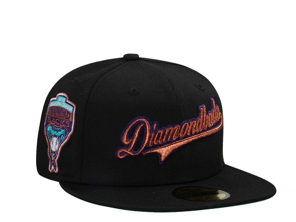 New Era Arizona Diamondbacks Inaugural Season 1998 Black Throwback Edition 59Fifty Fitted Gorra