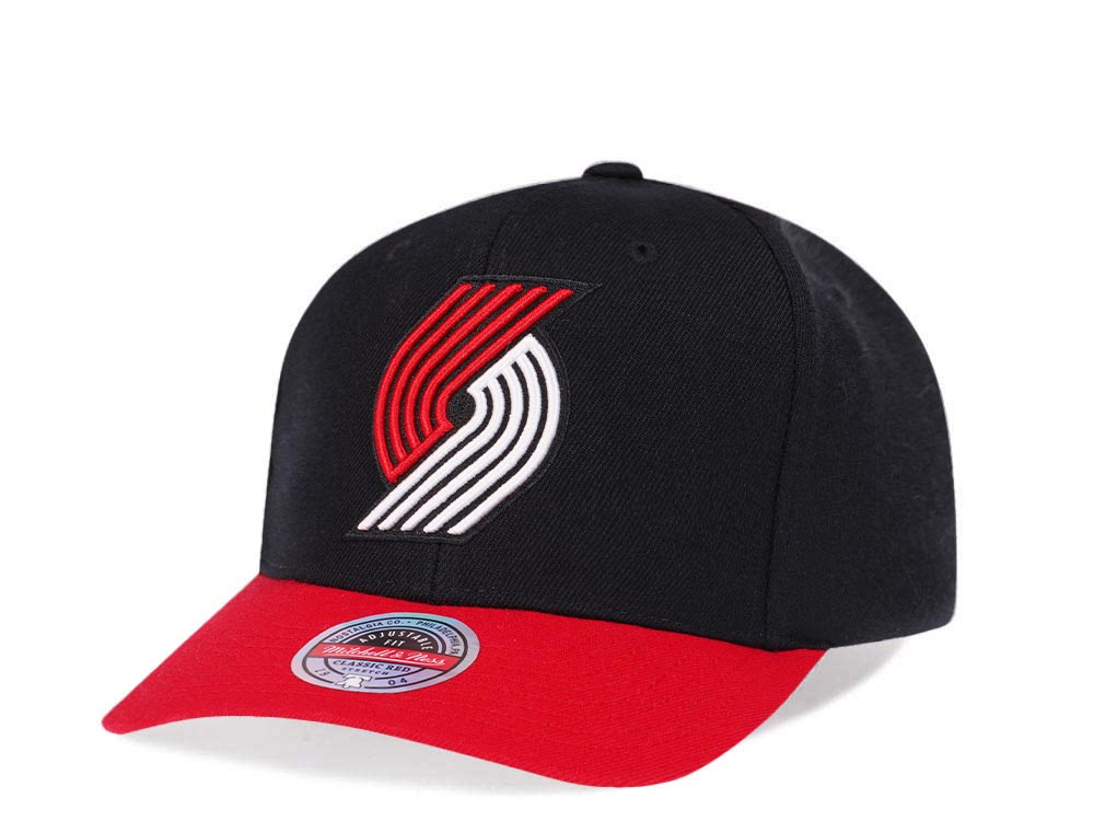 Mitchell & Ness Portland Trail Blazers Team Two Tone Red Line Solid Flex Snapback Cap