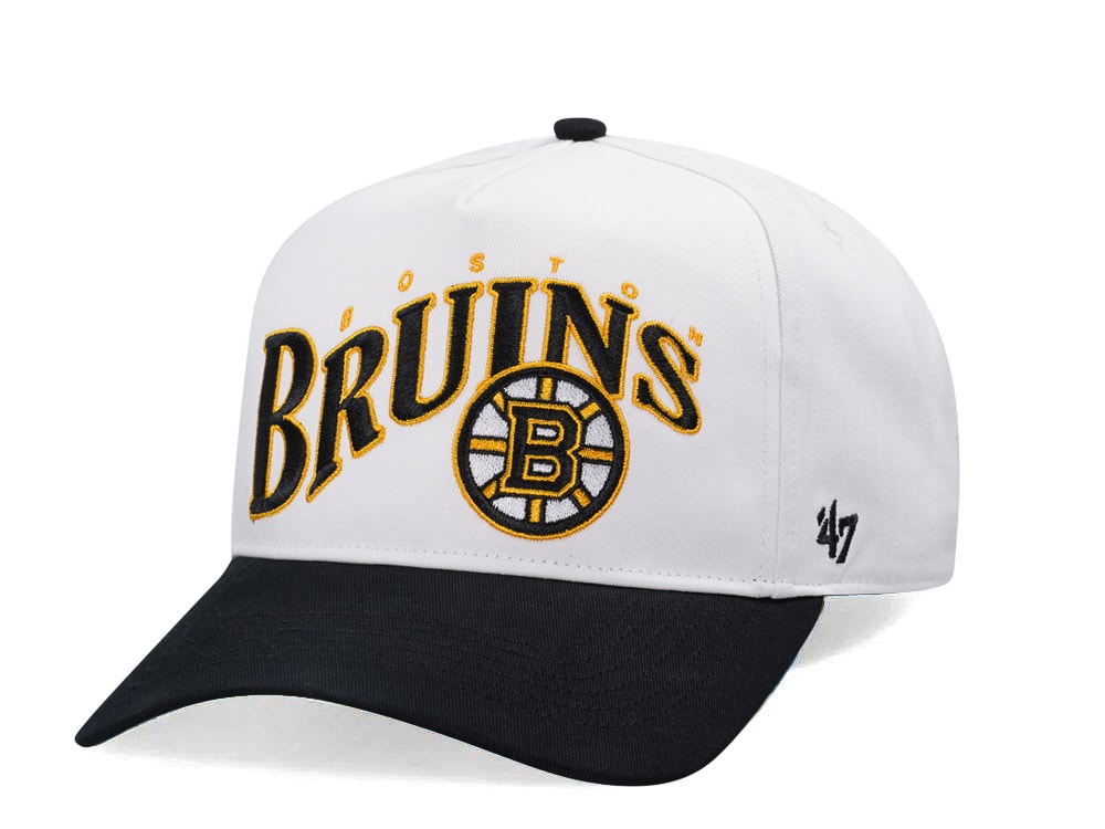 47Brand Boston Bruins White Wave Hitch Snapback Gorra