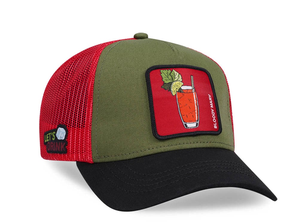 Capslab Cocktails Bloody Mary Green Black Red Trucker Snapback Gorra