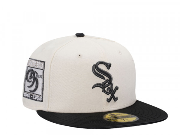 New Era Chicago White Sox 59 Years Chrome Satin Brim Two Tone Edition 59Fifty Fitted Cap