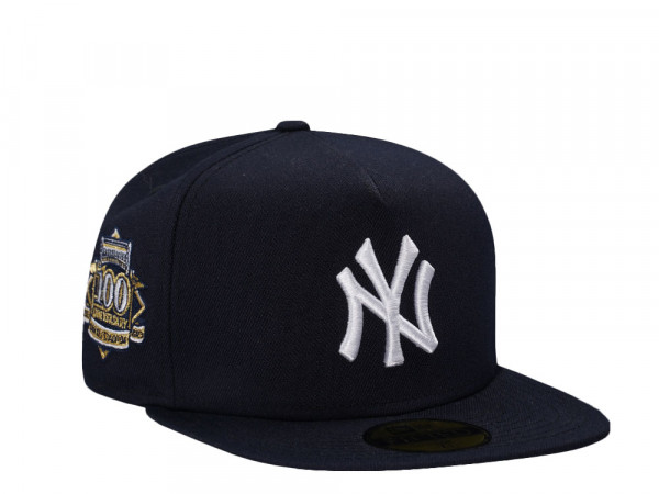 New Era New York Yankees 100th Anniversary Navy Edition A Frame 59Fifty Fitted Cap