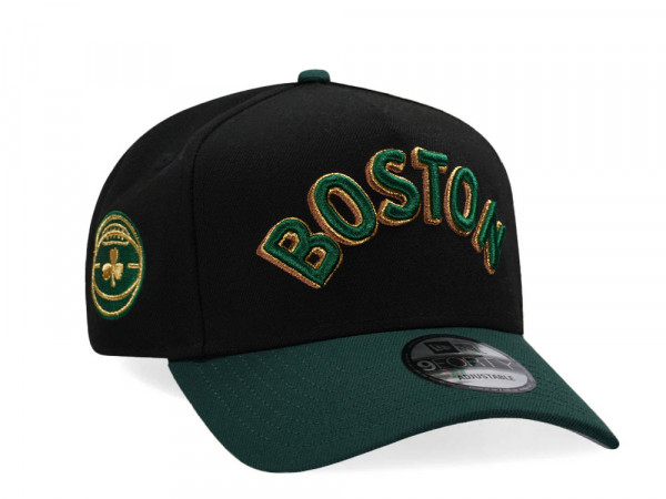 New Era Boston Celtics City Gold Two Tone Edition A Frame 9Forty Snapback Cap