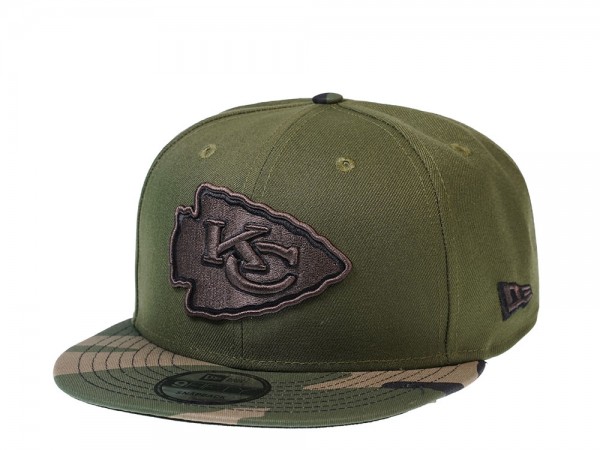 New Era Kansas City Chiefs Wood Camo 9Fifty Snapback Cap