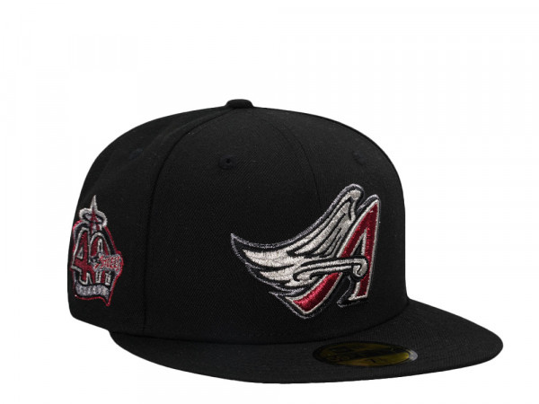 New Era Anaheim Angels 40th Anniversary Black Metallic Edition 59Fifty Fitted Cap