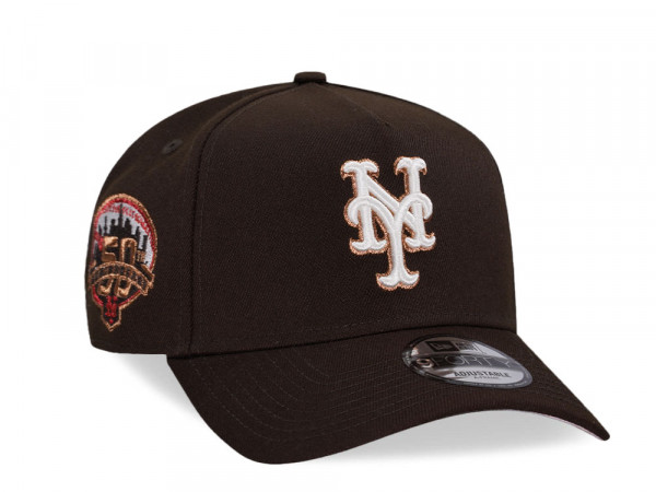 New Era New York Mets 50th Anniversary Burnt Copper Pink Edition 9Forty A Frame Snapback Cap