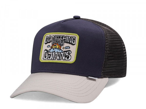 Djinns Do Nothing Club Navy Cream Trucker Snapback Cap