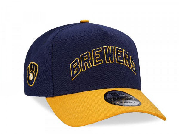 New Era Milwaukee Brewers Navy Classic Two Tone 9Forty A Frame Snapback Cap