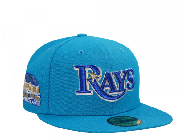 New Era Tampa Bay Rays Tropicana Field Spring Blue Metallic Edition 59Fifty Fitted Cap