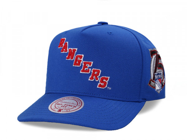 Mitchell & Ness New York Rangers 75th Anniversary Pro Pinch A Frame Snapback Cap