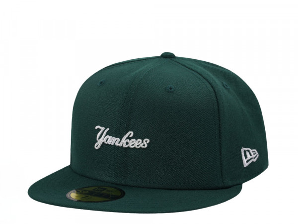 New Era New York Yankees Mini Script Green Edition 59Fifty Fitted Cap
