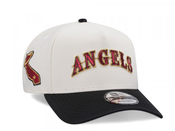 New Era California Angels Gold Chrome Two Tone 9Forty A Frame Snapback Cap