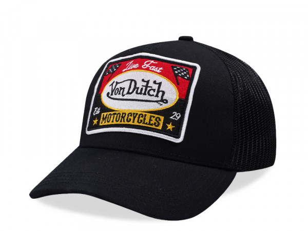 Von Dutch Square Patch Black Trucker Edition Snapback Cap