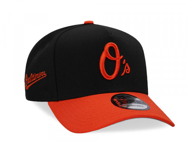 New Era Baltimore Orioles Black Two Tone 9Forty A Frame Snapback Cap