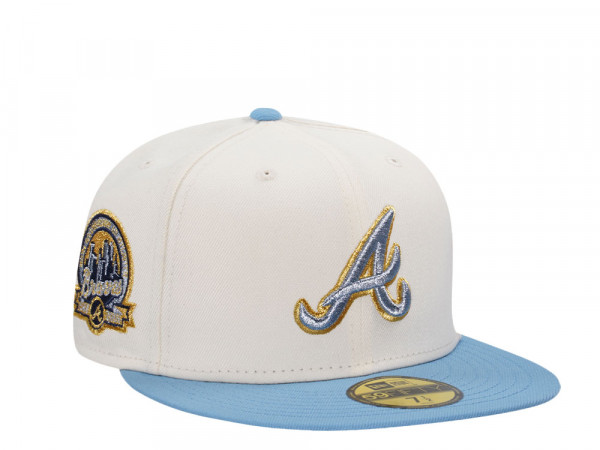 New Era Atlanta Braves 20th Anniversary Chrome Gold Two Tone Edition 59Fifty Fitted Cap