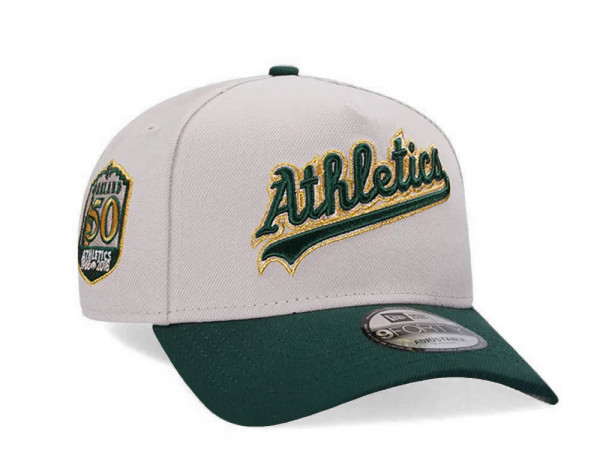 New Era Oakland Athletics 50th Anniversary Chrome Two Tone 9Forty A Frame Snapback Cap