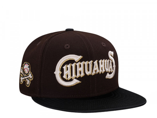 New Era El Paso Chihuahua Burnt Gold Satin Brim Two Tone Edition 59Fifty Fitted Cap